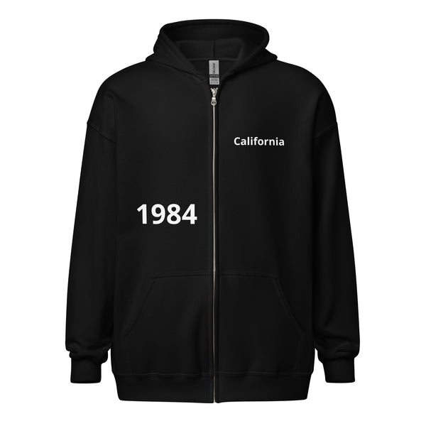 Unisex heavy blend zip hoodie 1984 stay grounded