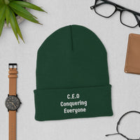 C.E.O Conquering Everyone Under the Sun Cuffed Beanie